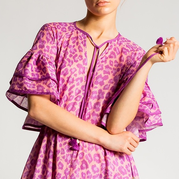 Zimmermann leopard print pink teddy dress - Picture 2 of 4